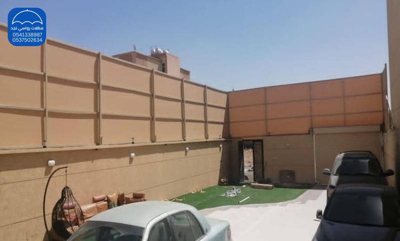 مظلات رواسي نجد لتركيب سواتر قماش بولي إيثيلين وبي في سي في الشرقية